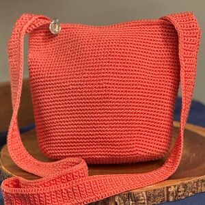 The Sak Mango Coral Crochet Crossbody Bag | Woven Sustainable Boho Purse